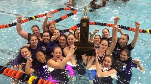 Girls swimming places second at state 