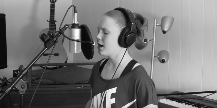 SAY IT LOUD AND SING IT PROUD TODAY: Above is a screenshot from softmore Ellie Banke’s YouTube video “Crellie Original Song: Nothing (live studio version)”.