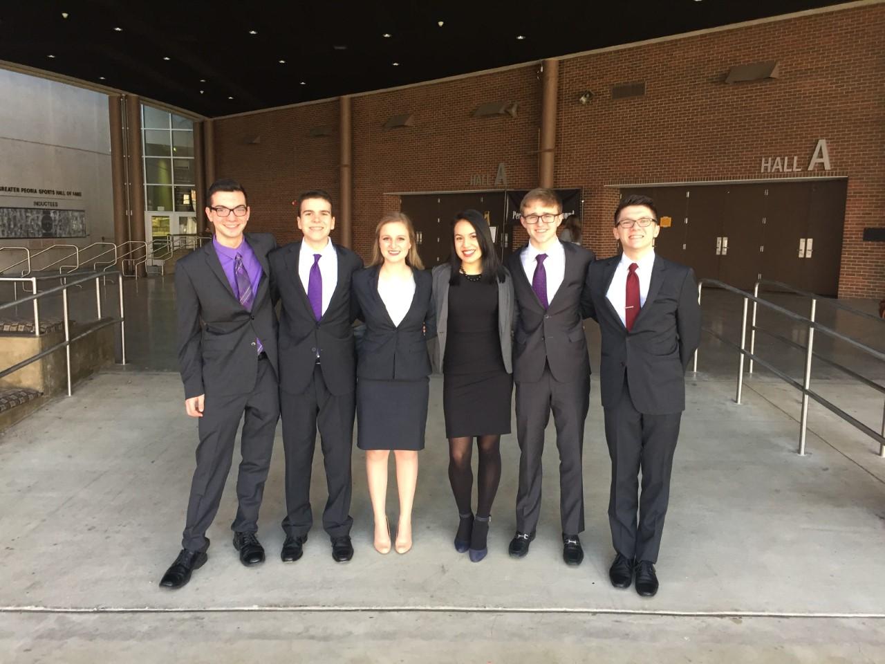 Six qualifiers competed at the IHSA state meet on Feb. 17 and 18 in Peoria. DGN competitors included Joe Delorto (11), Charlie Stark (12), Maddie Fagan (12), Evelyn Martinez (12), Christian Clements (12) and Alex Book (12).