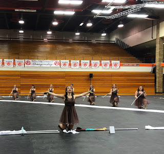 Winter guard closes successful season with increased weaponry skills