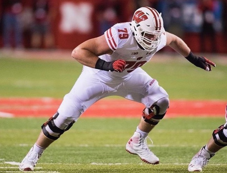 ACHIEVING THE DREAM: DGN alum David Edwards plays for the Wisconsin Badgers before announcing he would be declaring for the 2019 NFL Draft. 