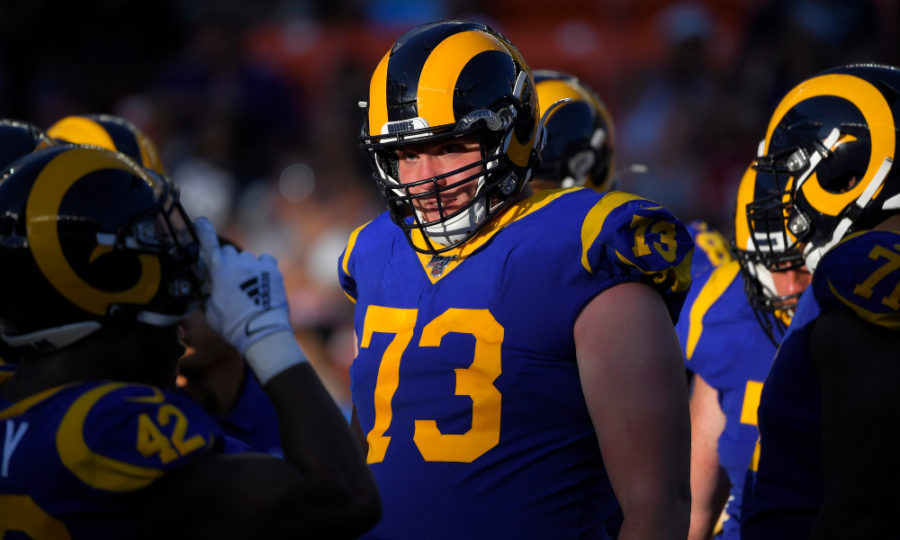FIRST START: DGN alum David Edwards made his debut for the Los Angeles Rams last Sunday.