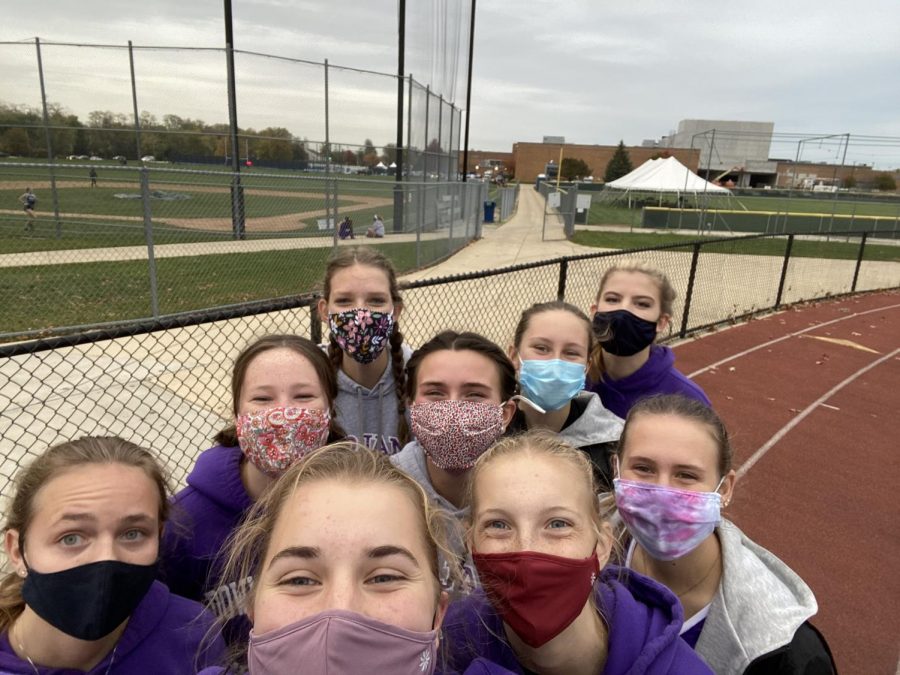 MASKED MEET: “Everyone was excited to run our last race against DGS to see what we could do with our months of training,” Schultz said.