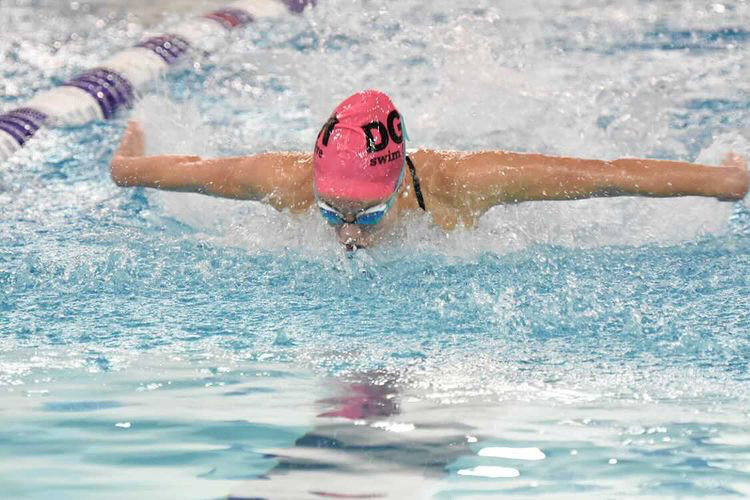 SWIMMING WITH STYLE: Freshman swimmer Gianna Cappello did it all at sectionals this year