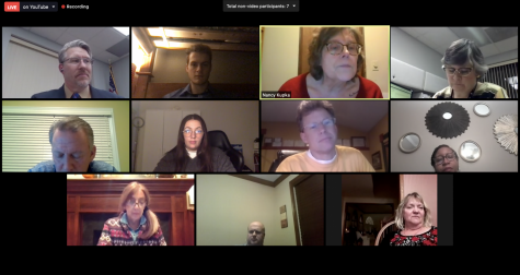 ZOOM VIRTUAL MEETING: the Jan. 25 District 99 Board of Education meeting, which took place on Zoom due to restrictions on public gatherings.
