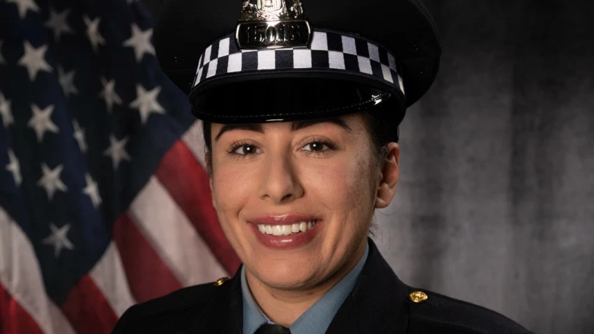 Pictured: Ella French, Chicago Police Department officer, in uniform. 