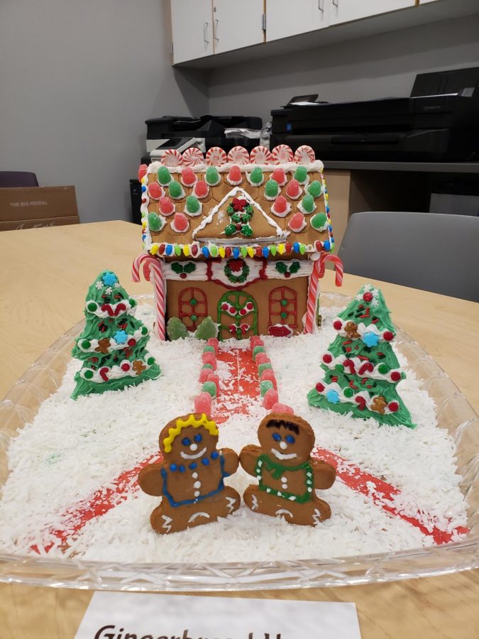 Gingerbread House decorated ahead of the competition by the main office staff