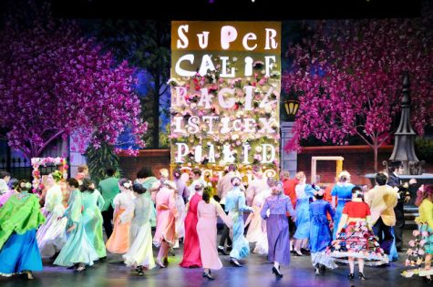 SUPERCALIFRAGILISTICEXPIALIDOCIOUS: The Mary Poppins cast performs their dance number to “Supercalifragilisticexpialidocious.”
