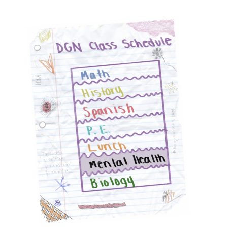 CLASS SCHEDULE: mental health appears as a core subject on a students class list