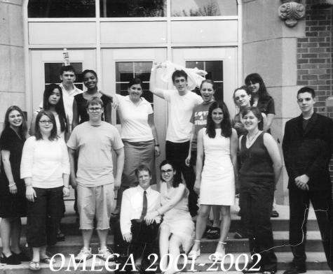 BLAST FROM THE PAST: Levin (far left) photographed with the 2001-2002 Omega staff.