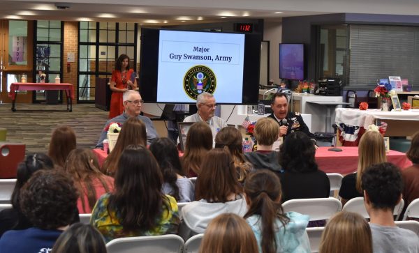 SALUTING THEIR SERVICE: In honor of Veterans Day and all those who have served in the military, DGN invited three local veterans to speak to students Nov. 10 about their experiences in the military. 