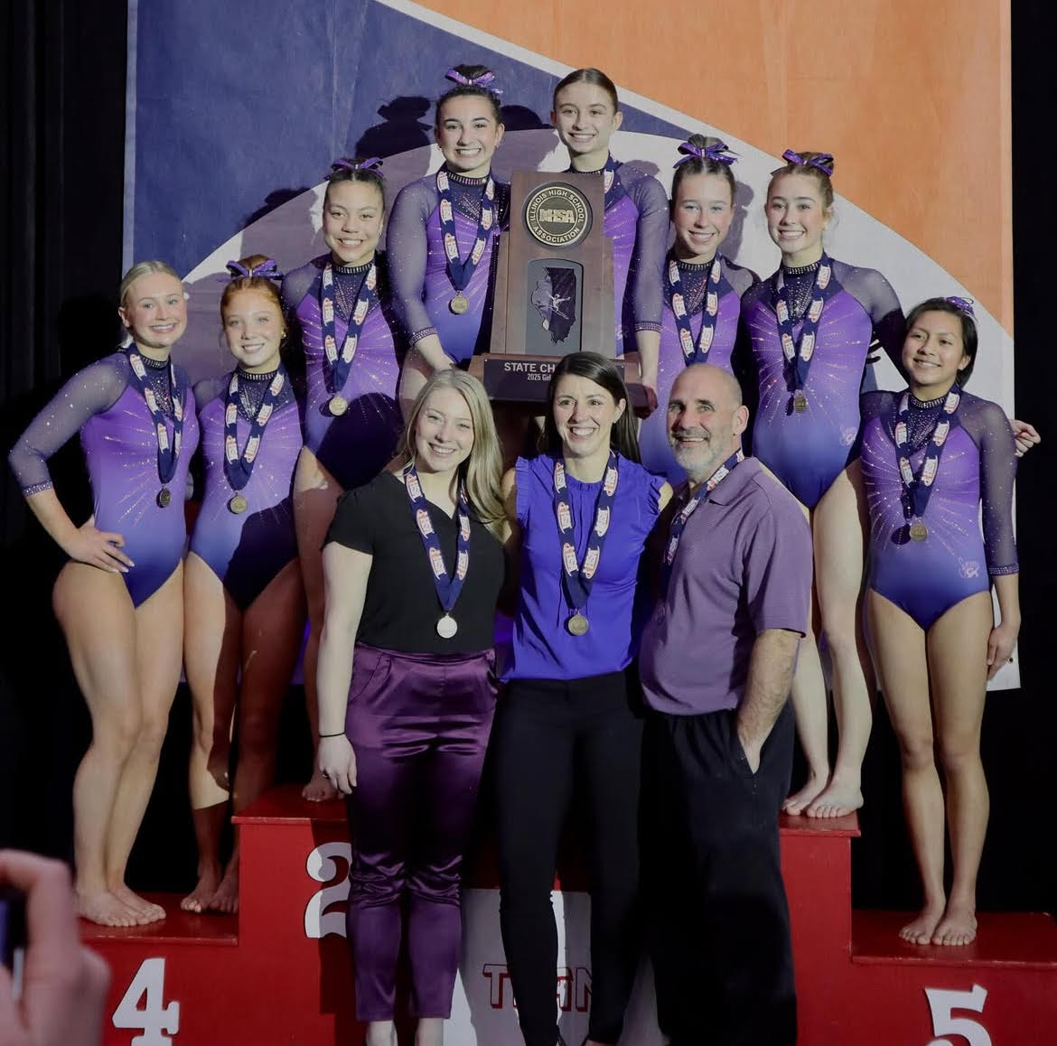 Flipping into first: D99 girls gymnastics wins IHSA state title